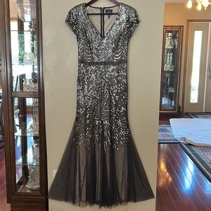 Beaded, Sequin, taupe dress wore as Mother of the bride. Can be any formal event